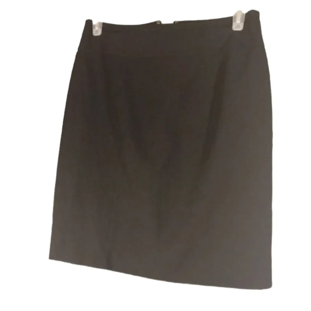 Worthington Black Silky Fully lined Career Pencil Skirt Sz 12